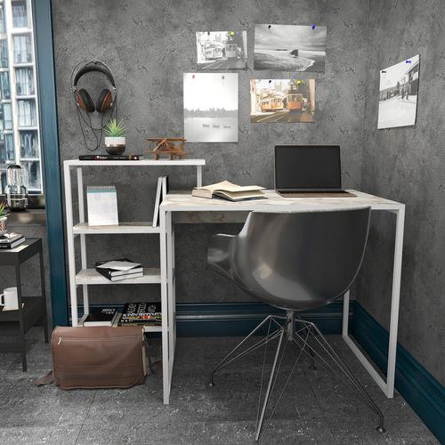 Rino - White White Study Desk slika 1