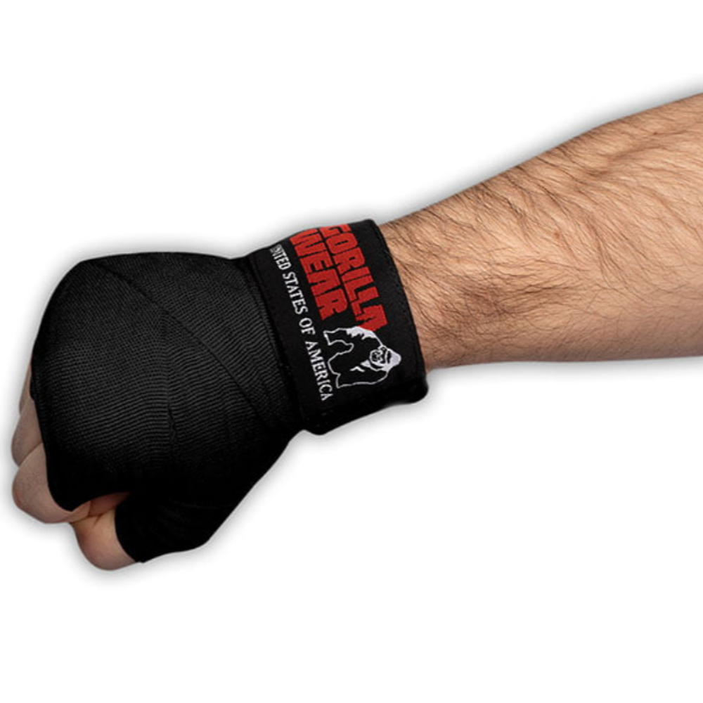 Gorilla Wear Bokserske bandaže - Black - 3m slika 4
