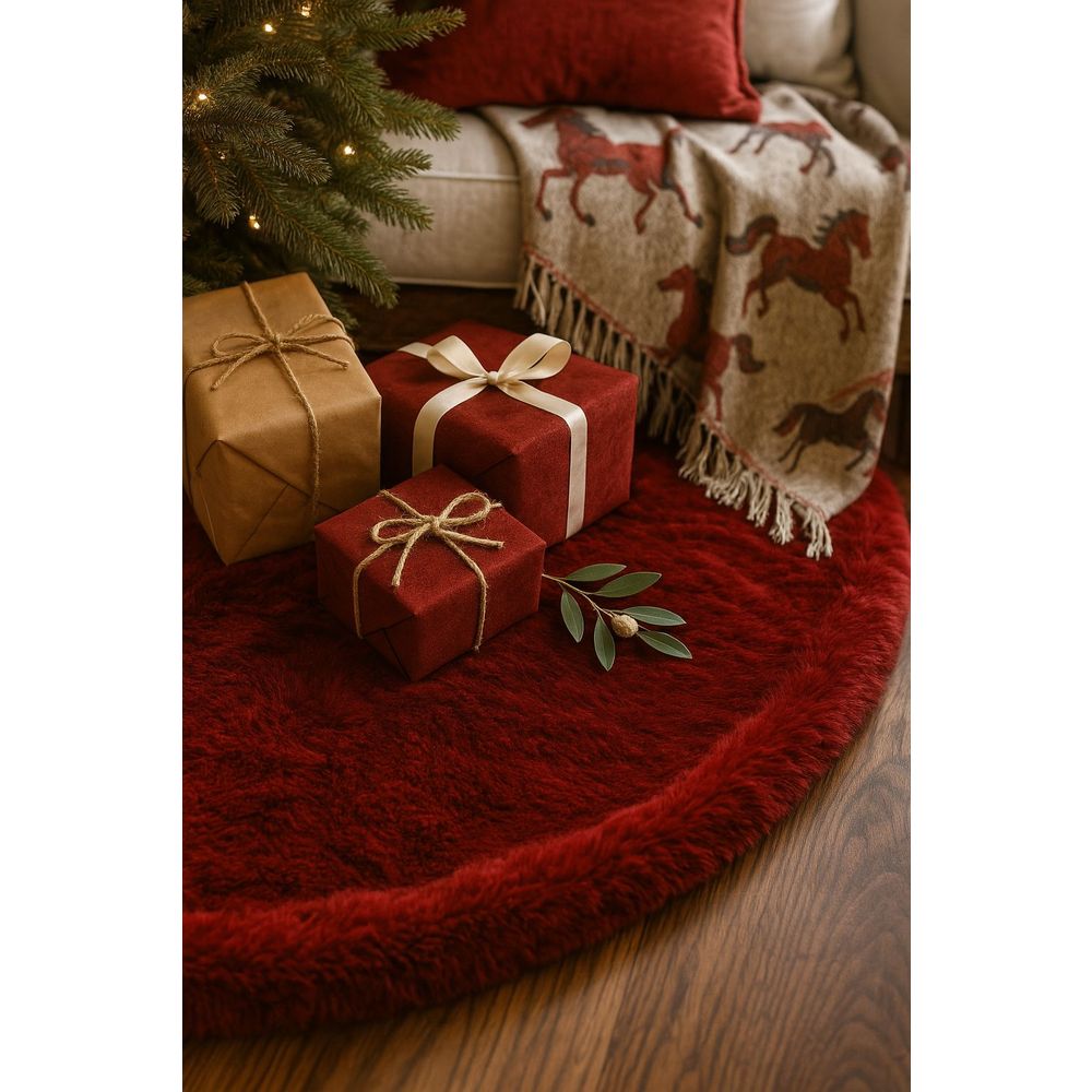 Christmas tree rug Yilbasi - Red 6, colour: red slika 2