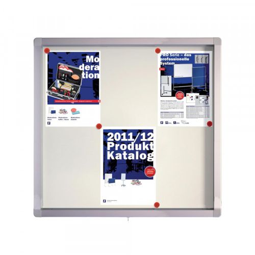 Tabla oglasna 2X3 SK6SE bela magnetna, vodootporna, 6xA4, vrata, staklo slika 1