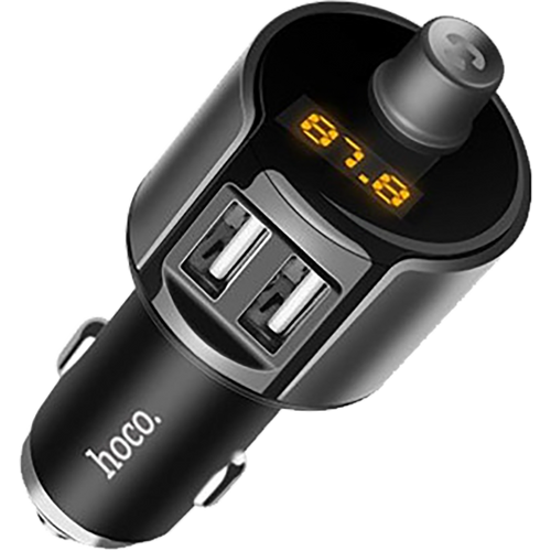 hoco. FM modulator, BT handsfree, 12 V/24 V, 2 x USB 2,4 A - E19 Smart, BT, FM, Charger slika 8