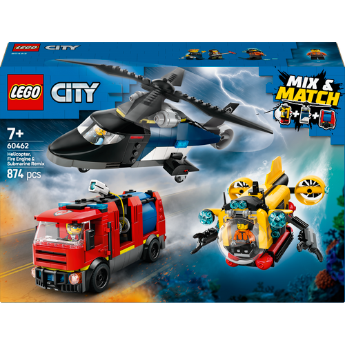 LEGO® CITY 60462 Helikopter, vatrogasni kamion i podmornica slika 4