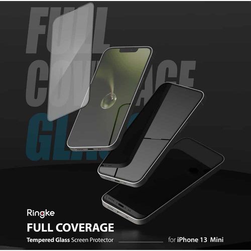 Ringke Invisible Defender ID Full Glass kaljeno staklo puna pokrivenost s okvirom za iPhone 13 mini slika 3