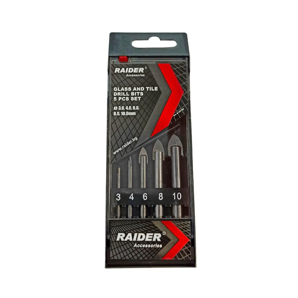 RAIDER Burgije za staklo i keramiku, Ø 3 - 10 mm - Set 5 kom.  slika 1