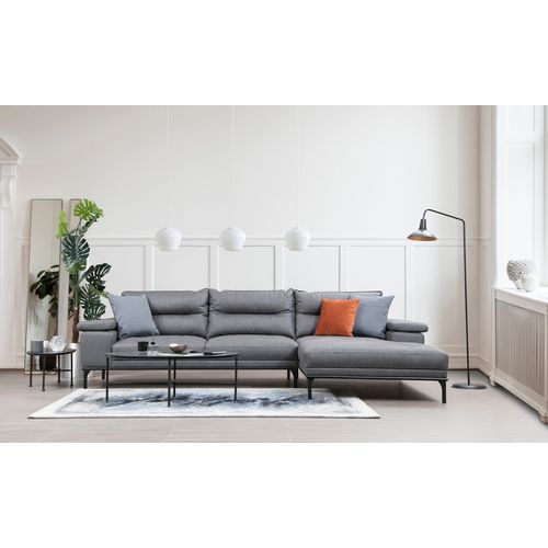 Atelier Del Sofa Kutna garnitura, Sivo, Hollywood Corner Right - Grey slika 3