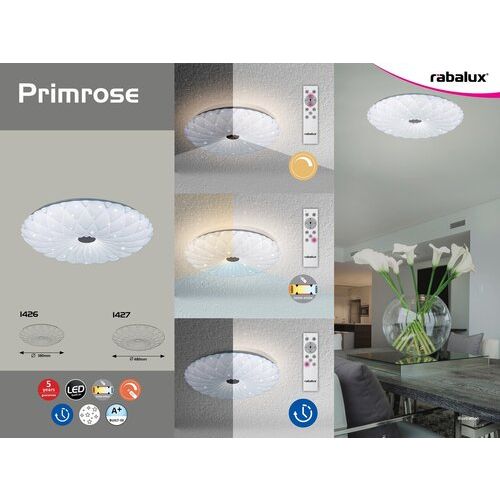 Rabalux Primrose plafonska lampa, bela, LED 48W slika 3