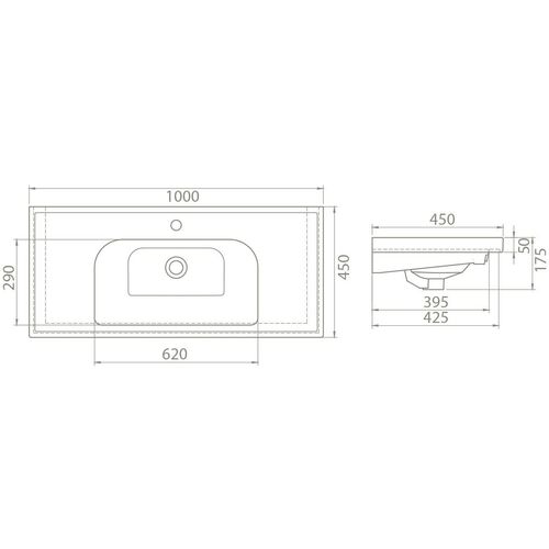 Umivaonik Frame 100 slika 3