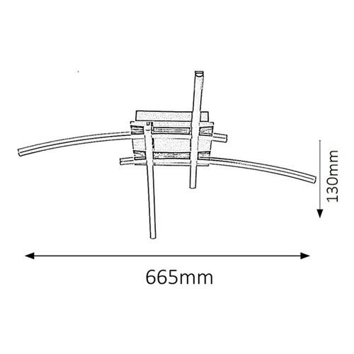 Rabalux Alexis plafonska lampa LED 4x6W hrom Moderna rasveta slika 6