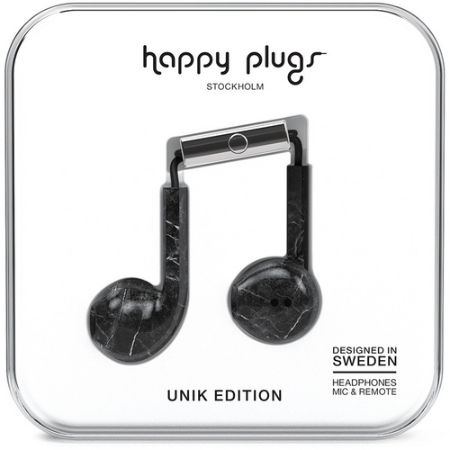 Happy Plugs, Earbud Plus slušalice, Crno mramorna slika 1