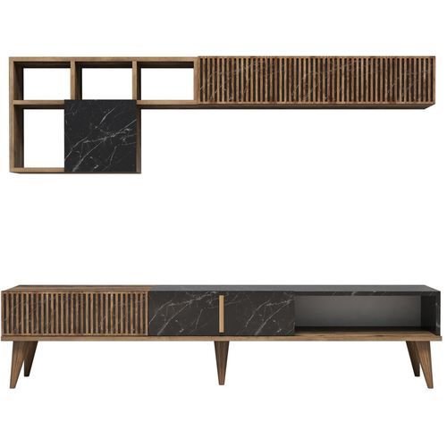 Woody Fashion TV jedinica, Milan - Walnut, Black slika 6