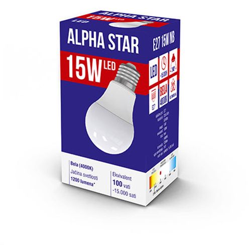 Alpha Star E27 15W NB LED Sijalica 4000K/1200Lm/220V,Bela slika 3