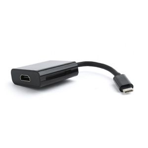 Gembird A-CM-HDMIF-01 VIDEO Adapter 4K USB-C to HDMI, M/F, Cable, Black