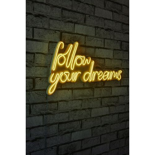 Follow Your Dreams - Yellow Yellow Decorative Plastic Led Lighting slika 2