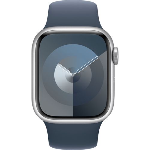 Apple Watch S9 GPS 41mm Silver Alu Case w Storm Blue Sport Band - M/L ( mr913se/a) slika 2