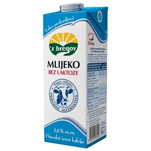 Z bregov trajno mlijeko bez laktoze 2,8%mm 1l