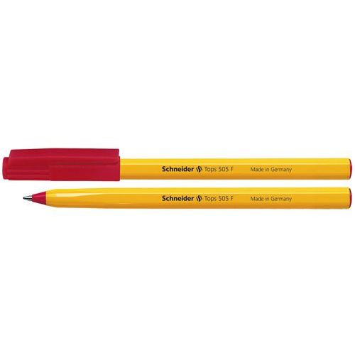 Kemijska olovka Schneider, Tops 505 F, žuta / crvena slika 2