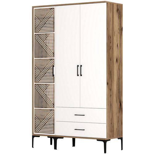 Kumsal PT - Walnut, White Walnut
White Wardrobe slika 7