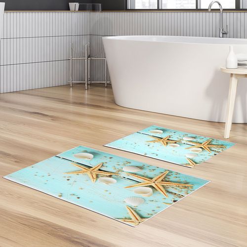 KT423 Multicolor Bathmat Set (2 Pieces) slika 1