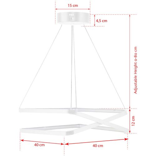 Starway - White, Yellow Light White Chandelier slika 8