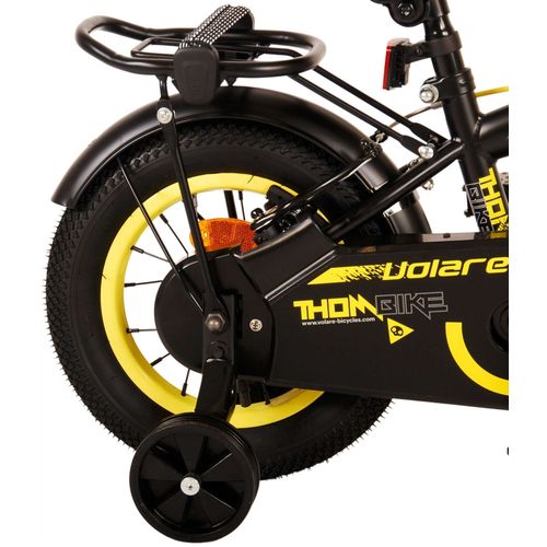Volare dječji bicikl Thombike 12" s dvije ručne kočnice crno-žuti slika 4