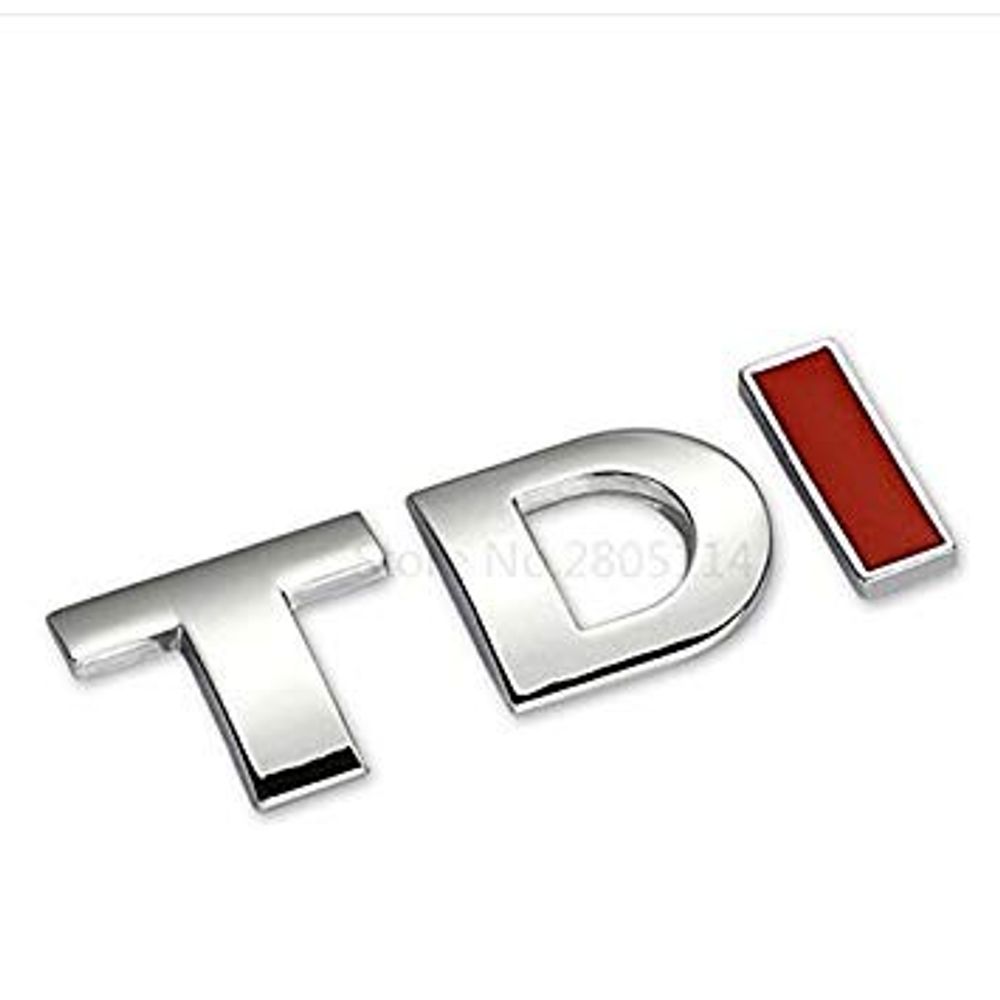 Metalni natpis TDI u crvenoj boji slika 1