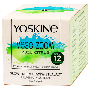 Yoskine Vege Zoom posvjetljujuća dnevna i noćna krema – Yuzu Citrus, 50ml 