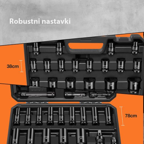 VonHaus Set od 40 Uticnih Nasadnih Kljuceva 3500318 slika 3