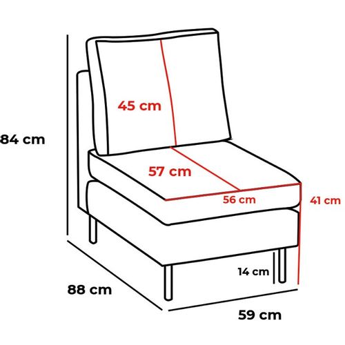 Atelier Del Sofa Kutna garnitura, Sivo, Mino - Grey slika 12