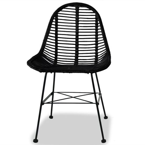 Blagovaonske stolice od prirodnog ratana 4 kom crne slika 11