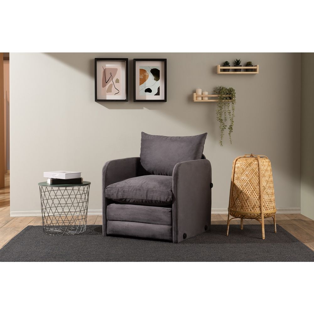 Saga Single - Siva 1-Mjesta Sofa-Krevet slika 3