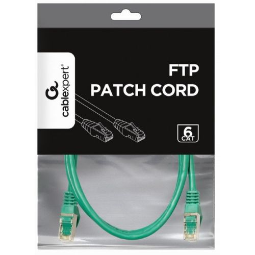 PP6-1M/G Gembird Mrezni kabl, CAT6 FTP Patch cord 1m green slika 2