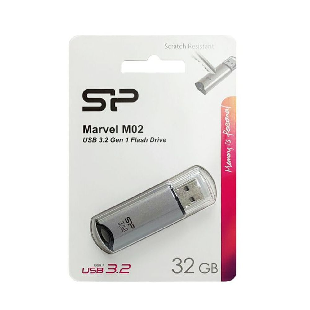 SP USB 3.2 FLASH DRIVE MARVEL M02 32GB SILVER slika 1