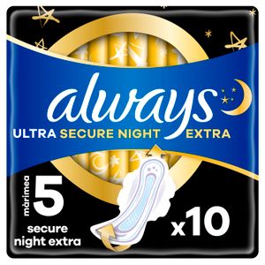 Always Ultra Night Duo Pack ciklusni ulošci Size 5 10 kom