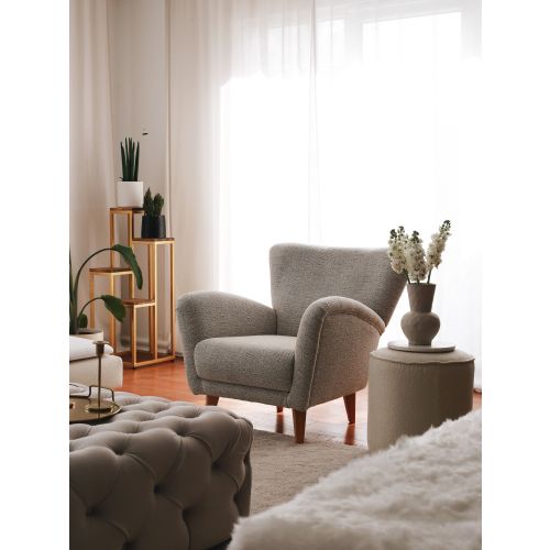 Fotelja Teddy - Grey Grey Wing Chair slika 2