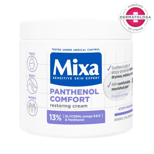 Mixa Panthenol Comfort umirujuća krema za kožu sklonu atopiji 400ml slika 1