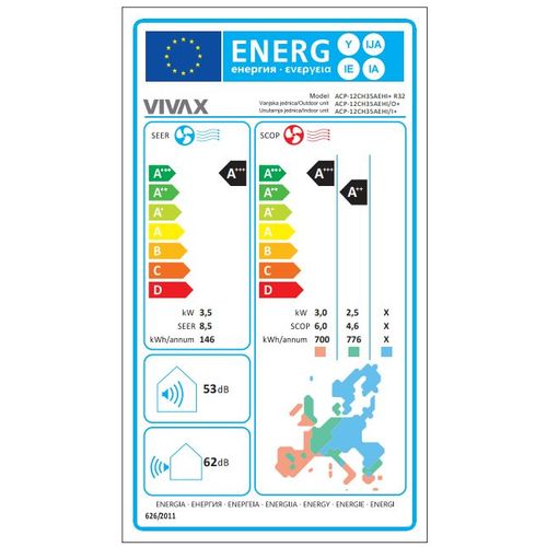 VIVAX COOL klima uređaj ACP-12CH35AEHI+ R32 SILVER s WiFi funkcijom slika 8