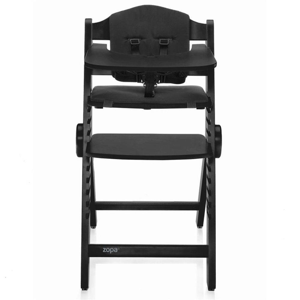 Zopa Drvena hranilica/stolica Clipp & Clapp, Black slika 3