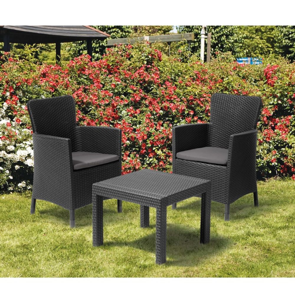 Keter set balkonski SALVADOR tamno sivi  slika 6