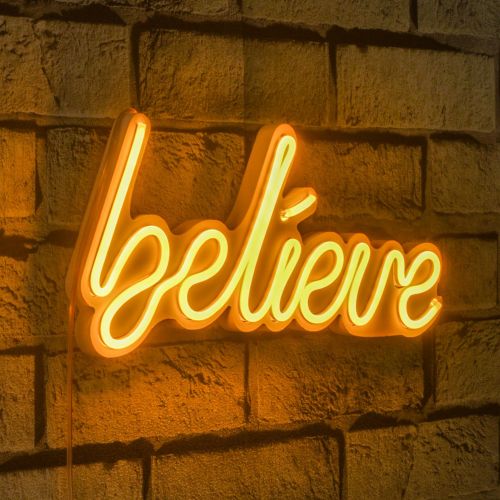 Wallity Ukrasna plastična LED rasvjeta, Believe - Yellow slika 9