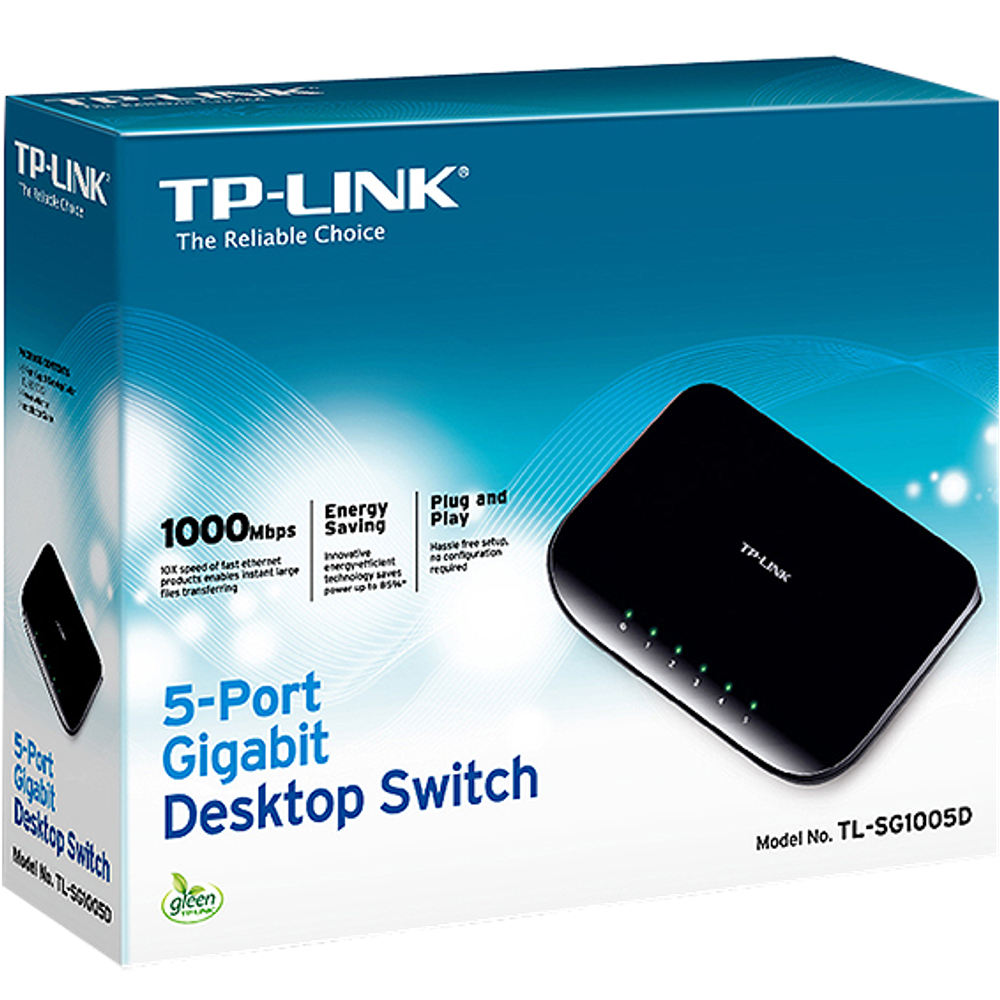 TP-LINK 5-Portni desktop switch, 5 x 10/100/1000 - TL-SG1005D slika 2
