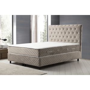 Sonata Set 120 x 200 v3 - Beige Beige Single Mattress, Base & Headboard