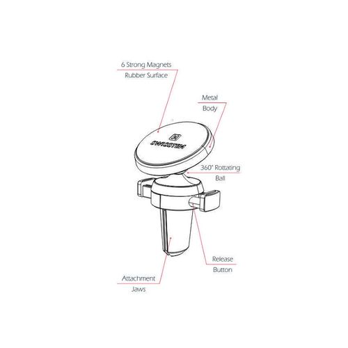 SWISSTEN držač za mobitel, metalni, magnet, za ventilaciju S-GRIP AIR VENT AV-M8 slika 4