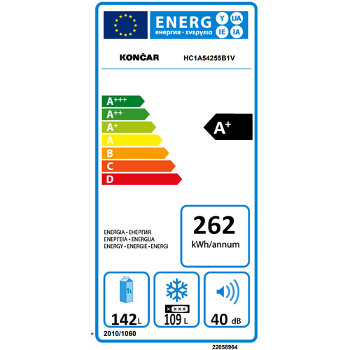 Končar kombinirani hladnjak HC1A54255B1V slika 3