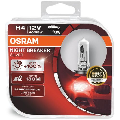 Sijalica H4 +100% OSRAM Night Breaker Silver - 2 kom, slika 1