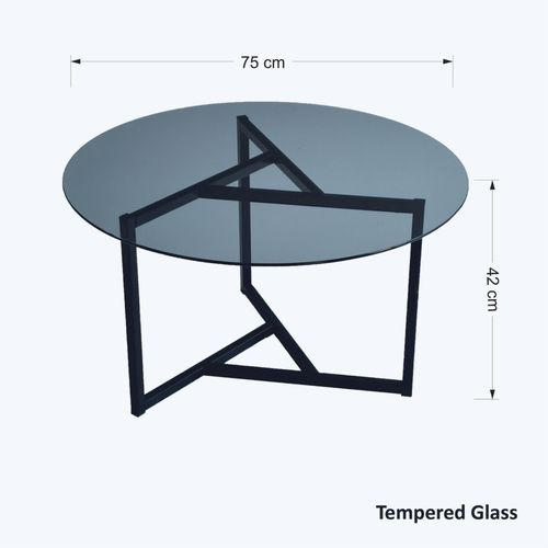 Trio sehpa / füme temperli cam S402F Fume
Black Coffee Table slika 9