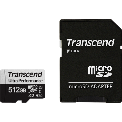 Transcend TS128GUSD340S 128GB microSD w/ adapter UHS-I U3 A2 Ultra Performance, Read/Write up to 160/125 MB/s slika 1