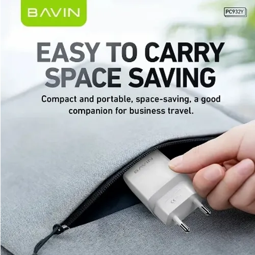 Bavin punjač 20W USB-A + kabl Micro bela slika 4