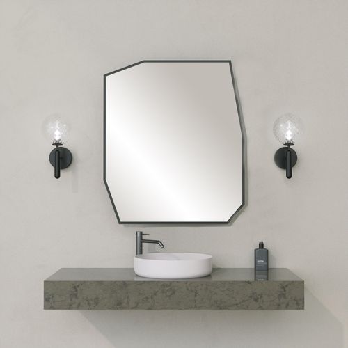 Quartz Mirror - Black Black Decorative Mirror slika 1