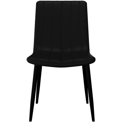 Blagovaonske stolice od umjetne kože 4 kom crne slika 3