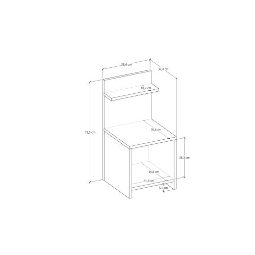 Vıdora - Oak Oak Nightstand slika 5